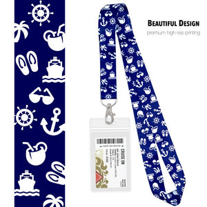 lanyards for cruise ship cards nrnb blue with white