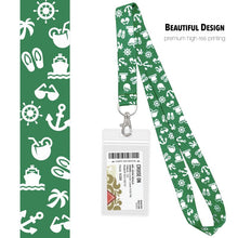 Load image into Gallery viewer, lanyards for cruise ship cards nrnb green