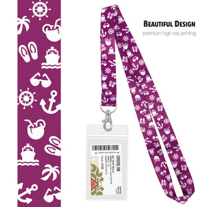 lanyards for cruise ship cards nrnb purple