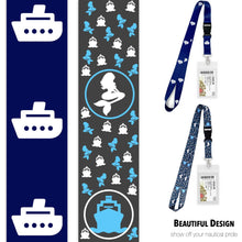 Load image into Gallery viewer, lanyards for cruise ship cards nrwb mermaid grey