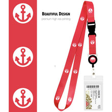 Load image into Gallery viewer, lanyards for cruise ship cards wrwb pink anchor