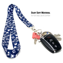 Load image into Gallery viewer, soft cruise lanyard wrwb blue with white