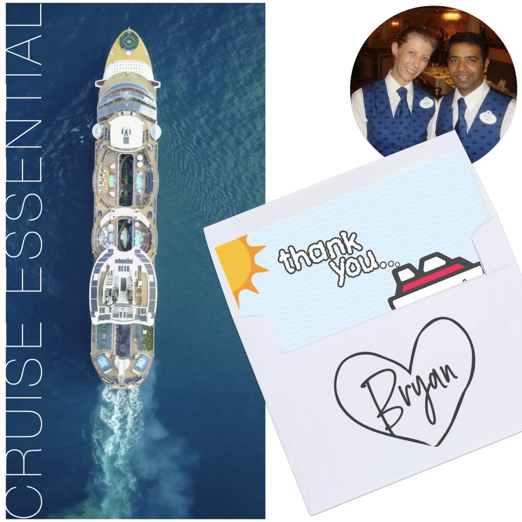 Cruise Staff Thank You Cards With Envelopes - Set of 6 - Cruise Cruise Staff Thank You Cards With Envelopes - Set of 6 - Cruise