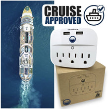 Load image into Gallery viewer, travel power strip for cruise ship