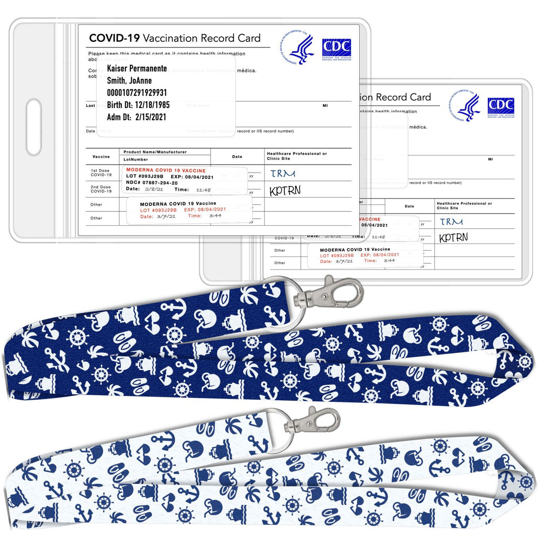 vaccine id holder blue and white